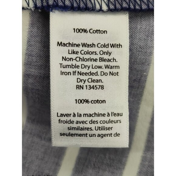 Vineyard Vines Girls Break Stripe Blue 100% Cotton Shift Tunic Dress Size 10 - Picture 4 of 10